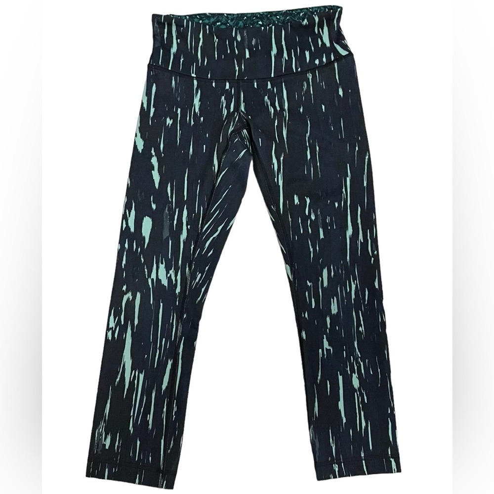 Lululemon Wunder Under Crop III High-Rise Leggings 4 Painted Animal Menthol